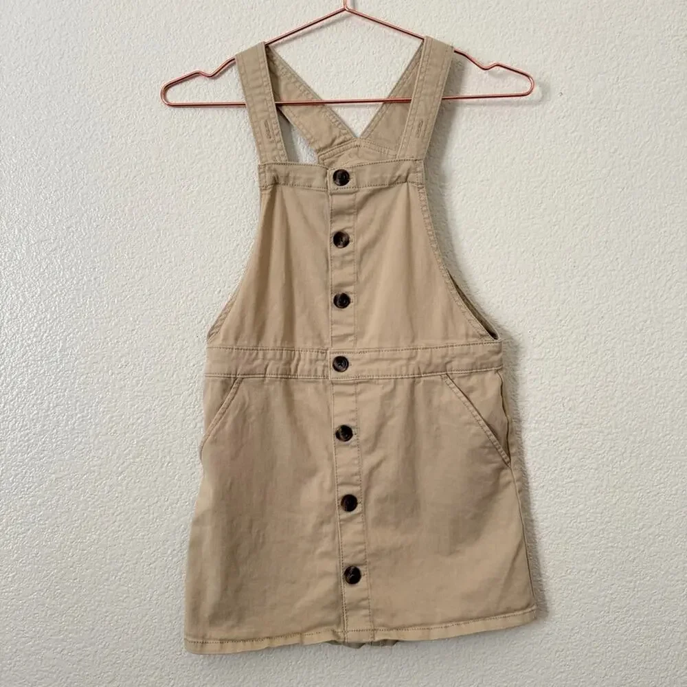 The Childrens Place Skirtall Khaki Tan Uniform Skirt cotton twill